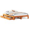 vidaXL Cadre de lit sans matelas cire marron 150x200cm bois pin massif