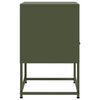 vidaXL Table de chevet vert olive 36x39x60,5 cm acier