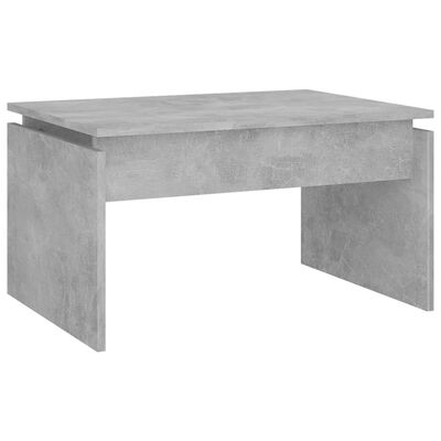 vidaXL Table basse gris béton 68x50x38 cm bois d'ingénierie