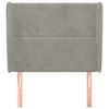vidaXL T&ecirc;te de lit avec oreilles Gris clair 93x23x118/128 cm Velours