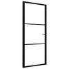 vidaXL Porte int&eacute;rieure Verre ESG et aluminium 93x201,5 cm Noir