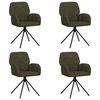 vidaXL Chaises de salle &agrave; manger pivotantes 4 pc Simili daim