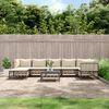 vidaXL Salon de jardin 8 pcs avec coussins anthracite résine tressée