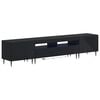 vidaXL Ensemble de 3 Meubles TV LED Noir Bois d'ing&eacute;nierie