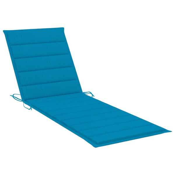 vidaXL Chaise longue double et coussins bleu Bois de pin impr&eacute;gn&eacute;