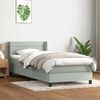 vidaXL Sommier &agrave; lattes de lit et matelas gris clair 90x220 cm velours