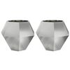 vidaXL Jardini&egrave;re 2 pc Argent&eacute; 100 x 100 x 80 cm Acier galvanis&eacute;