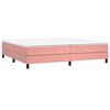 vidaXL Cadre de lit rose 200x200 cm velours