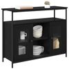 vidaXL Buffet Ch&ecirc;ne noir 100 x 35 x 80 cm Bois d'ing&eacute;nierie