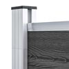 vidaXL Ensemble de panneau de clôture WPC 1830x(105-186) cm Noir