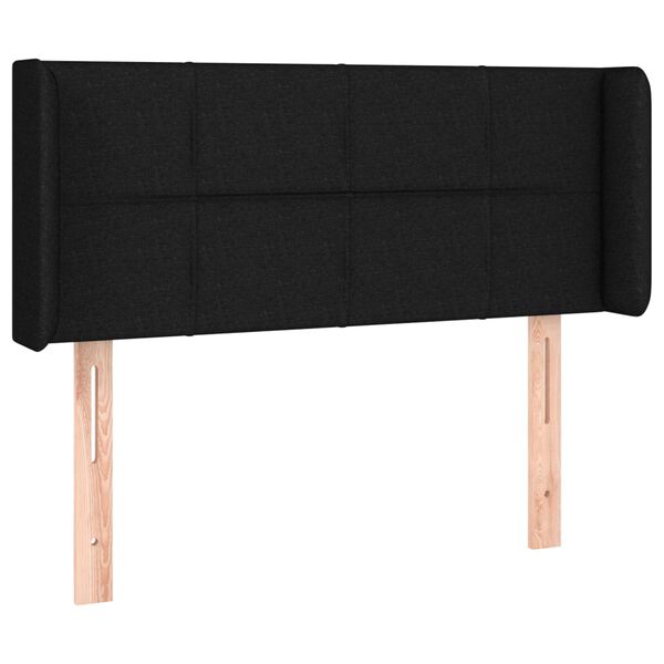vidaXL T&ecirc;te de lit &agrave; LED Noir 83x16x78/88 cm Tissu