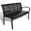vidaXL Banc de jardin 125 cm acier et WPC noir