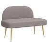 vidaXL Banc rembourr&eacute; avec dossier Taupe 110 x 60 x 76 cm