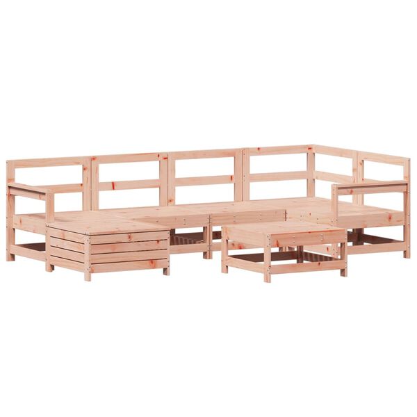 vidaXL Salon de jardin 7 pcs bois massif sapin de douglas