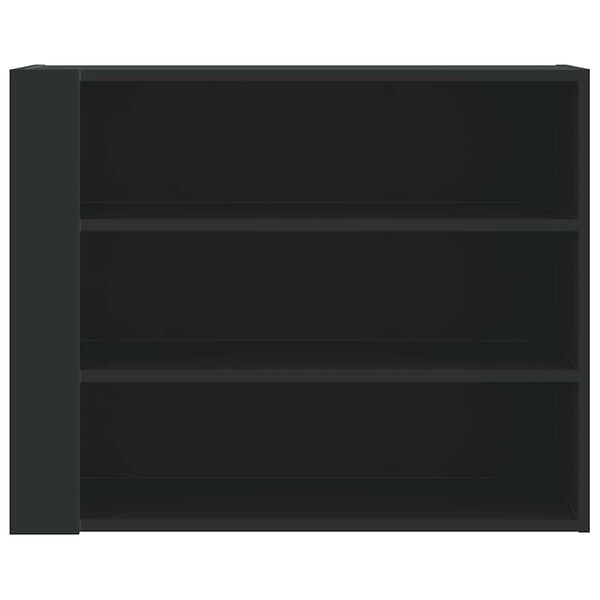 vidaXL Armoire murale noir 75x35x60 cm bois d'ing&eacute;nierie