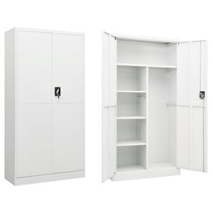 vidaXL Armoire &agrave; casiers Blanc 90x40x180 cm Acier