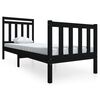 vidaXL Cadre de lit sans matelas noir bois massif