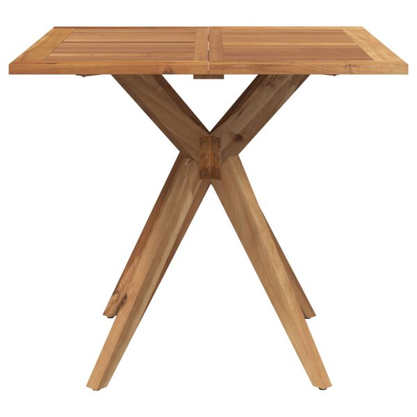 vidaXL Table de jardin carr&eacute;e 85x85x75 cm bois d'acacia solide