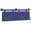 vidaXL T&ecirc;te de lit suspendue Bleu police Velours