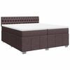 vidaXL Sommier &agrave; lattes de lit avec matelas Marron fonc&eacute; 200x200 cm