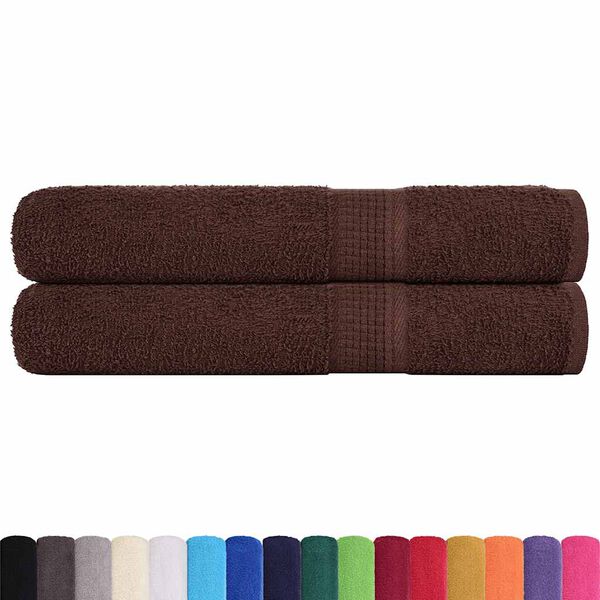 vidaXL Serviettes de sauna FROGN 2 pcs marron 80x200 cm 360 g/m²