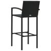 vidaXL Ensemble de bar de jardin 7 pcs R&eacute;sine tress&eacute;e Noir