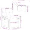 vidaXL Fauteuil inclinable &eacute;lectrique cr&egrave;me tissu