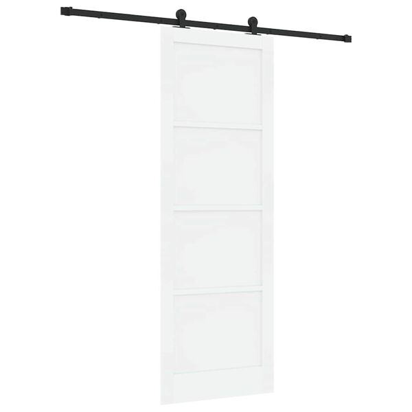 vidaXL Porte coulissante ORKDAL Blanc 83 x 232 cm Pin massif