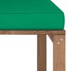 vidaXL Canap&eacute; de milieu palette de jardin avec coussins vert