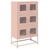 vidaXL Buffet haut rose 68x39x123 cm acier