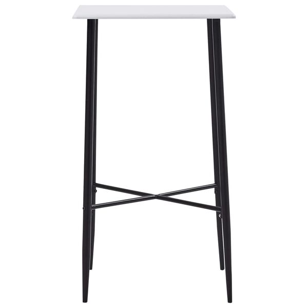 vidaXL Ensemble de bar 3 pcs Similicuir Noir