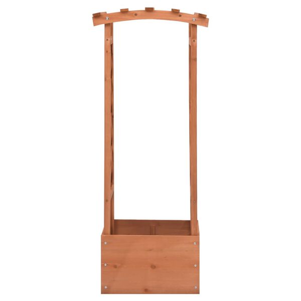 vidaXL Jardini&egrave;re &agrave; treillis avec arche 49x39x117 cm Bois de sapin