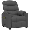 vidaXL Fauteuil de massage &eacute;lectrique Gris Similicuir