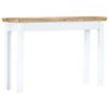 vidaXL Table console Blanc et marron 110x35x75 cm Bois manguier massif
