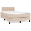 vidaXL Sommier &agrave; lattes de lit avec matelas LED cappuccino 120x190 cm