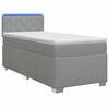 vidaXL Lit de box spring avec matelas et LED Gris clair 90 x 200 cm