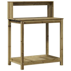 vidaXL Table de rempotage avec &eacute;tag&egrave;res bois de pin impr&eacute;gn&eacute;