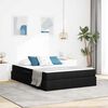 vidaXL Lit avec rangement et matelas Noir 140 x 200 cm Polyester
