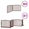 vidaXL Barri&egrave;re pour chien porte pliable 12 panneaux bois de peuplier