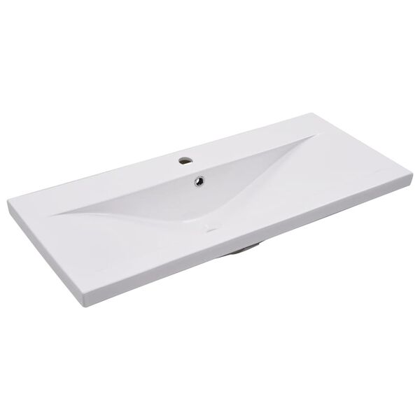 vidaXL Lavabo encastr&eacute; 91 x 39,5 x 18,5 cm C&eacute;ramique Blanc