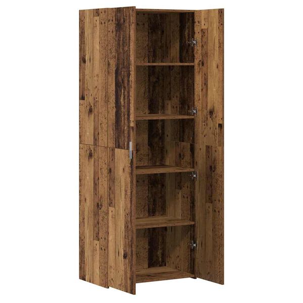 vidaXL Haut Armoire 2 pcs Bois ancien 70 x 42,5 x 185 cm