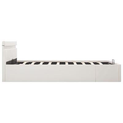 vidaXL Cadre de lit à rangement avec LED blanc similicuir 180x200 cm