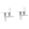 vidaXL &Eacute;tag&egrave;res murales 2 pcs blanc 38x12x38 cm bois d'ing&eacute;nierie