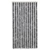 vidaXL Rideau anti-mouches gris et noir 100x220 cm chenille