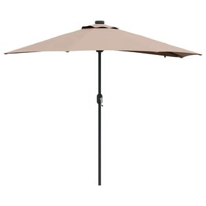 vidaXL Parasol de jardin 294 x 150 x 223 cm Polyester et Acier Taupe