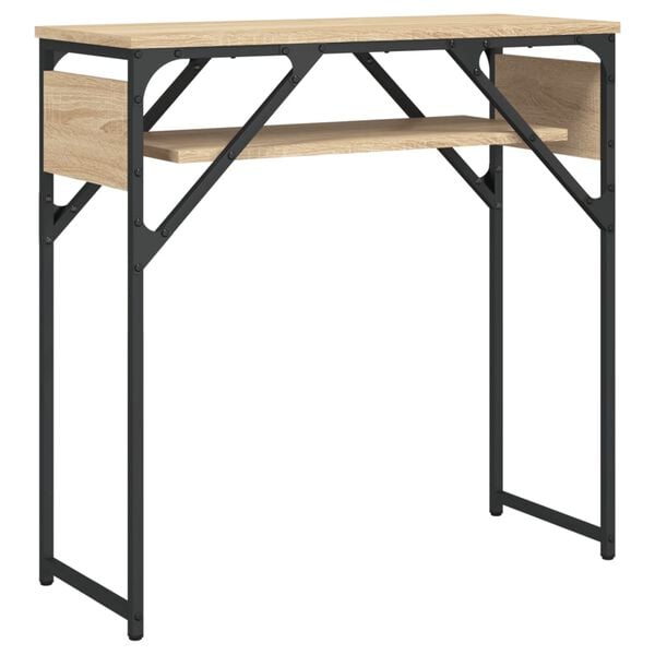 vidaXL Table console avec étagère chêne sonoma 75x30x75 cm