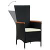 vidaXL Meuble à dîner d'extérieur 9 pcs Résine tressée et acacia Noir