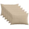 vidaXL Housse de coussin 6 pcs ALMELO Taupe 30 x 50 cm velours c&ocirc;tel&eacute;