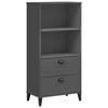 vidaXL Biblioth&egrave;que VIKEN gris anthracite 60x35x123 cm bois ing&eacute;nierie