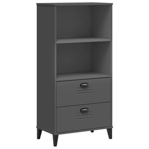 vidaXL Biblioth&egrave;que VIKEN gris anthracite 60x35x123 cm bois ing&eacute;nierie